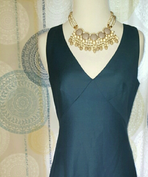 J CREW Blue Sleeveless Shift (120s Merino Wool)