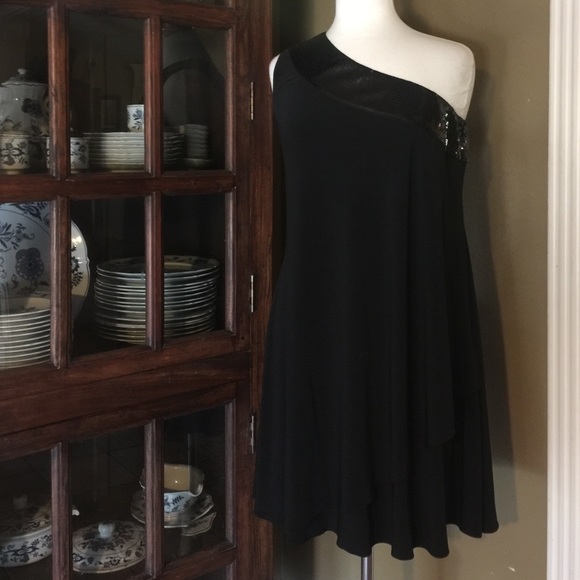 Calvin Klein black dress with sequin emblishments