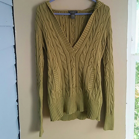 Banana Republic Hooded Cableknit Sweater