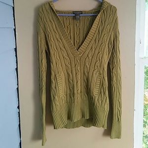 Banana Republic Hooded Cableknit Sweater