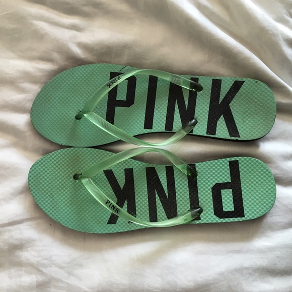 Bundle: PINK green flip flops & 3 PINK dogs