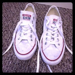Womens white converse 7.5