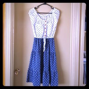 Vintage blue and white whale dress!