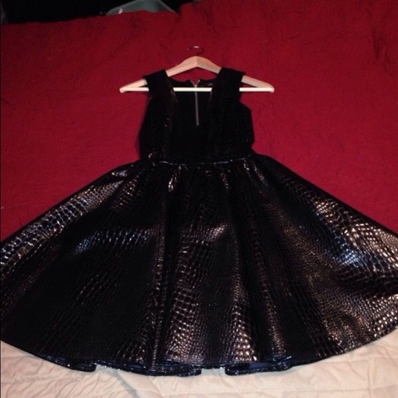 Amani Exchange shiny snake skin baby doll dress