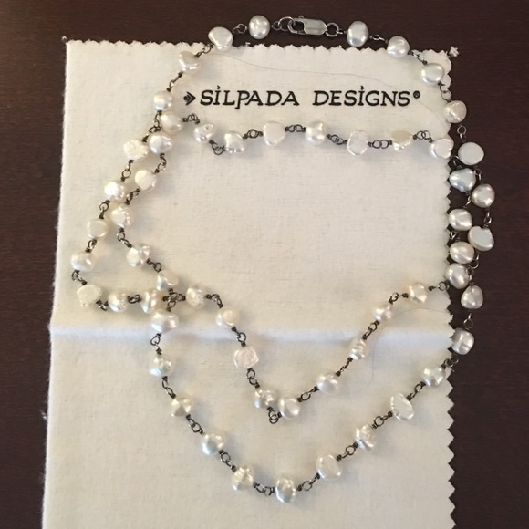 White pearlized Silpada Necklace