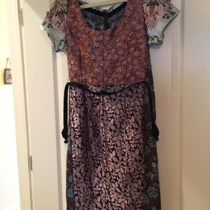 Embroidered multi color dress from Anthropologie