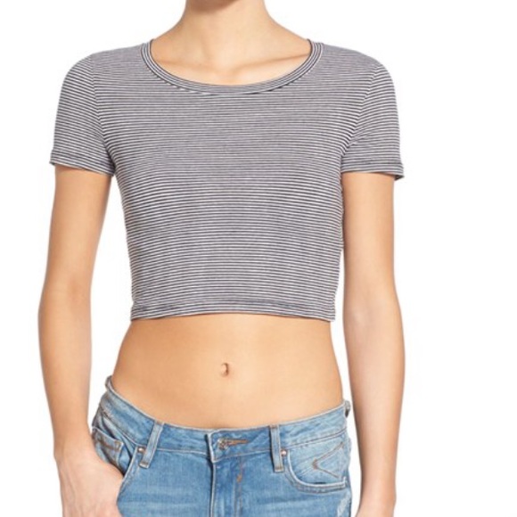 striped crop top bp --- never worn