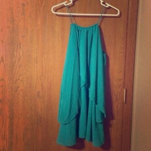 Gorgeous flowy jade dress