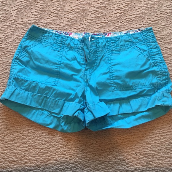 Blue cotton shorts