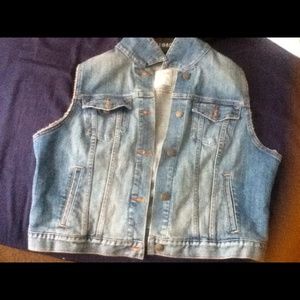 XL denim Sleeveless  vest