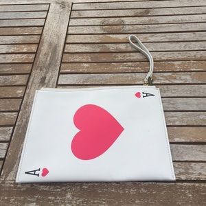 Kate Spade Large Ace of Hearts clutch