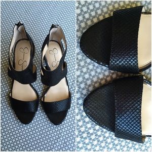 Jessica Simpson Snake Suede Heels