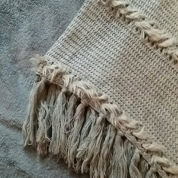 Grey Faux Fur Poncho