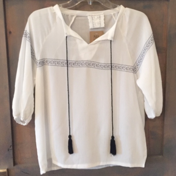White chiffon top
