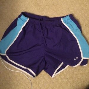 Purple champion running shorts