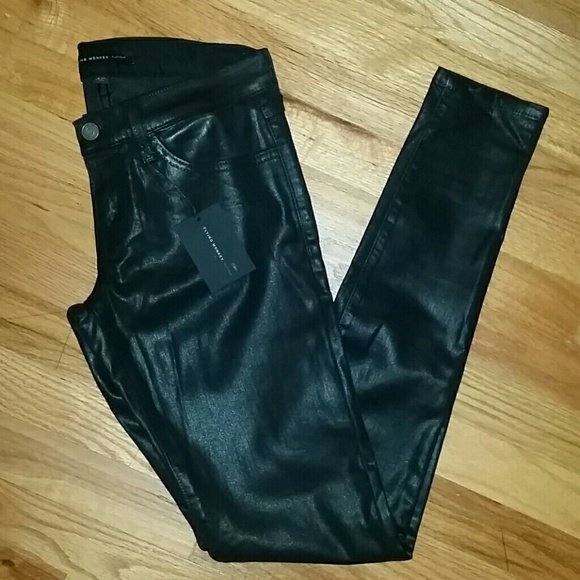 Flying Monkey Platinum Black Coated Denim