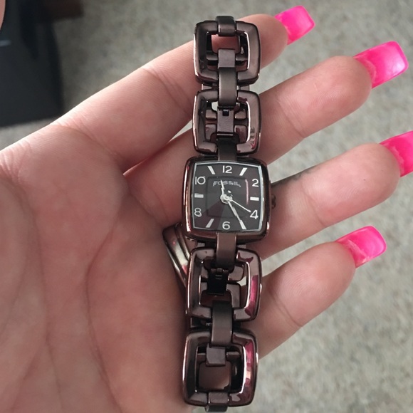 Brown fossil watch