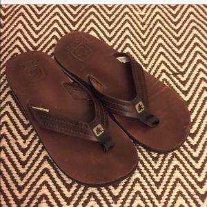 Cushe men's brown leather sandal