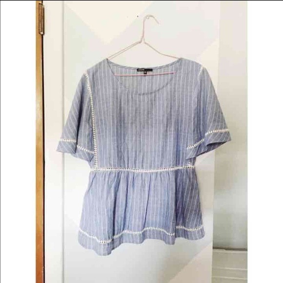 Light blue peplum top