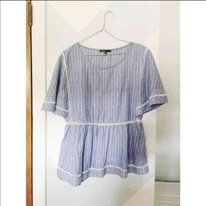 Light blue peplum top