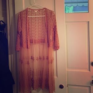 Long lace cardigan