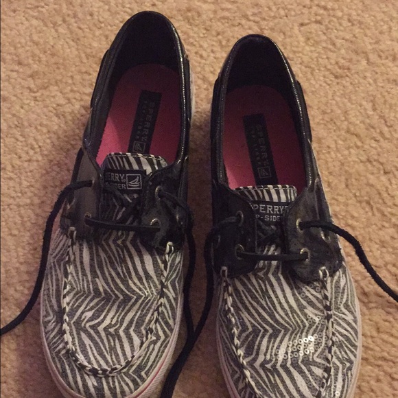 Sequin Zebra Print Sperry Shoes - image 2