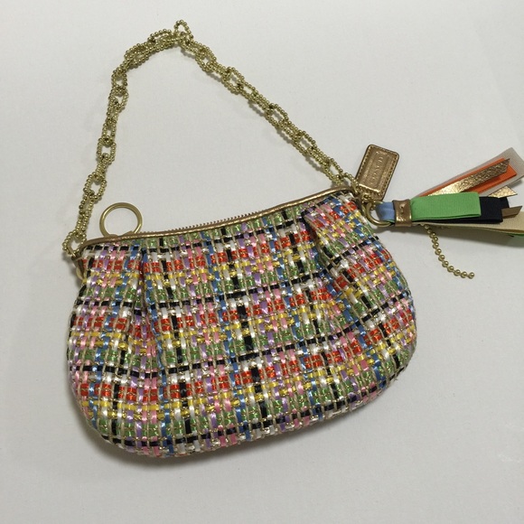 COACH Poppy Tweed Shoulder Bag