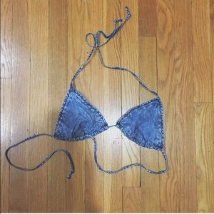 Denim bralette