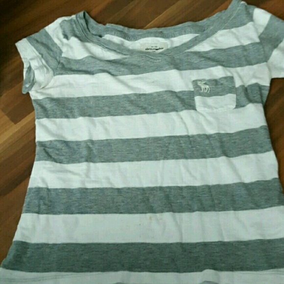 GIRLS Abercrombie and Fitch Striped Tee - Picture 2 of 4