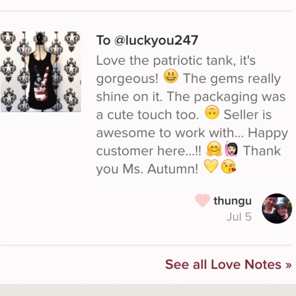 🍀 NWT! 🇺🇸✌🏻️ Gemmed Peace Sign Tank! - Picture 4 of 4