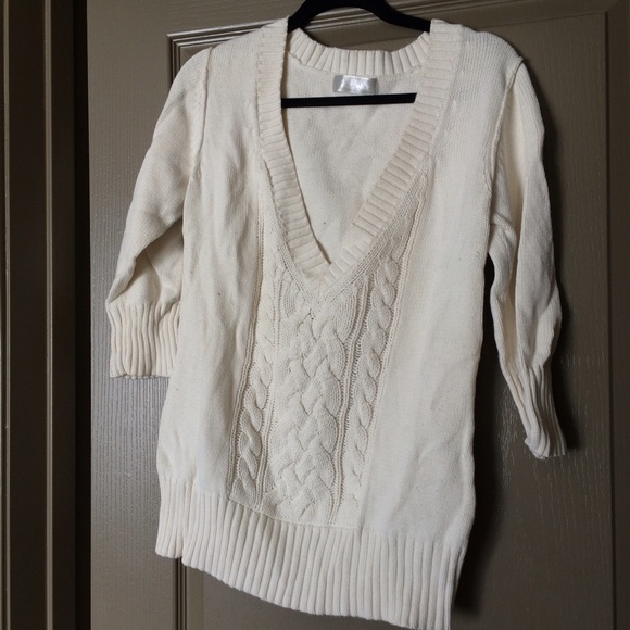 Old navy deep V cable sweater