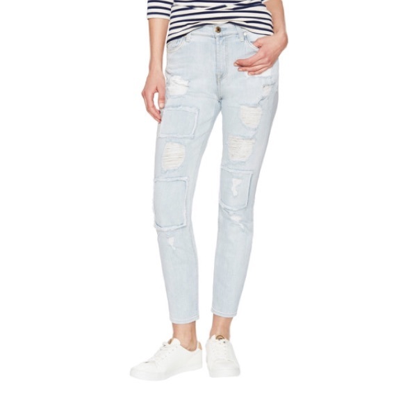 7 for all mankind pach patch distressed jeans - Picture 1 of 4