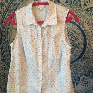 Bicycle collared button down tank