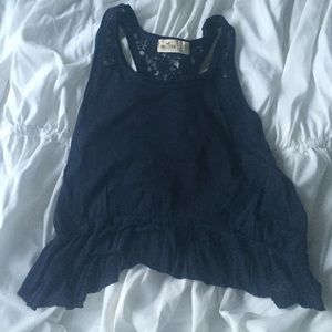 Lace razorback open back loose fitting tank top