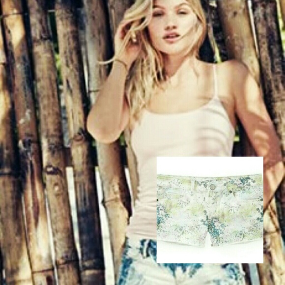 Paint Splatter Denim Shorts