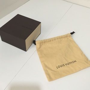 Authentic Louis Vuitton belt box and dust bag