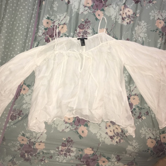 Peasant cold shoulder top