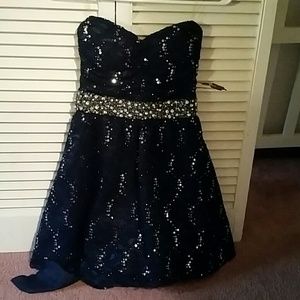 Navy homcoming dress