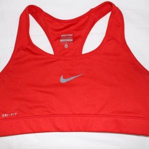 Nike Pro Red Sports Bra (Non-Padded)