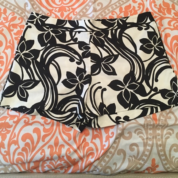 Black and white shorts