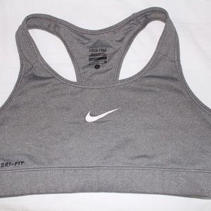 Nike Pro Grey Sports Bra (Non-Padded)