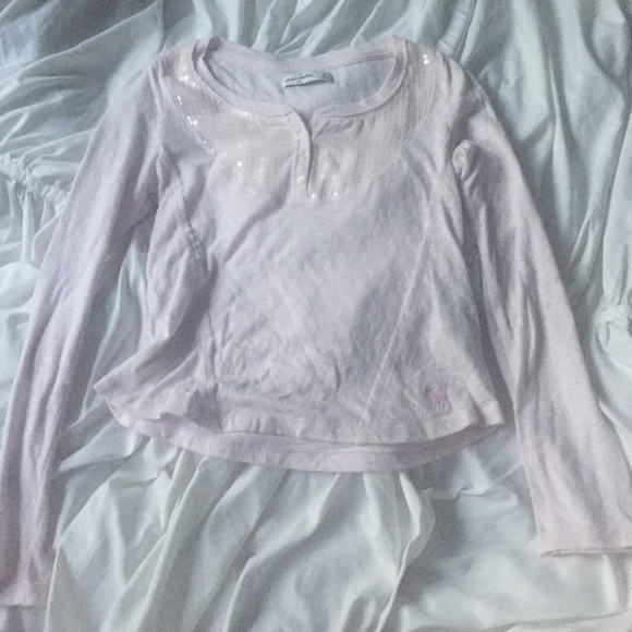 Light pink long sleeve with shine embellishment