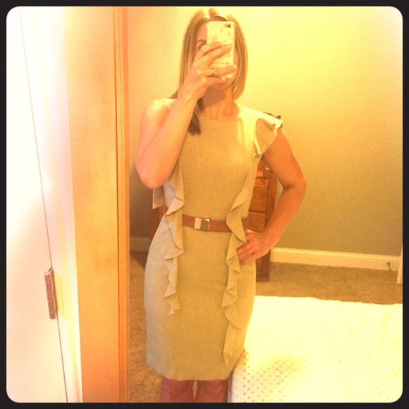 NWT Calvin Klein Sleeveless Ruffle Dress