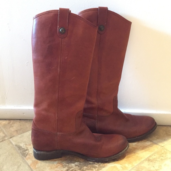 Frye leather knee high riding boots