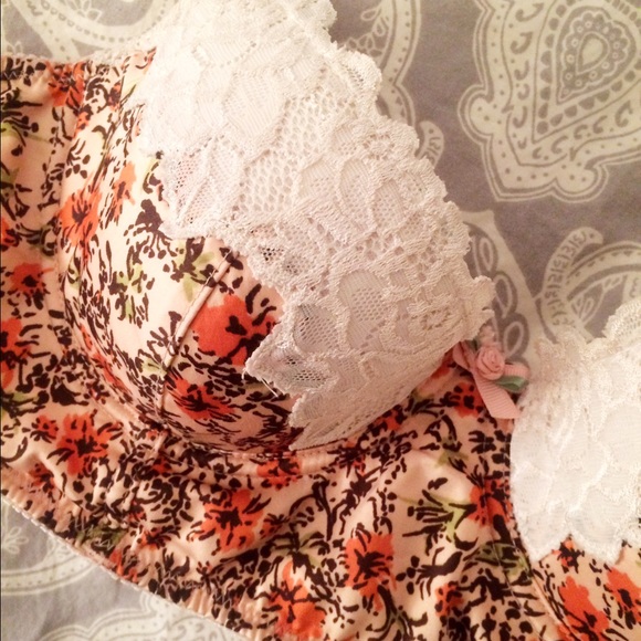 Floral+Lace Bra