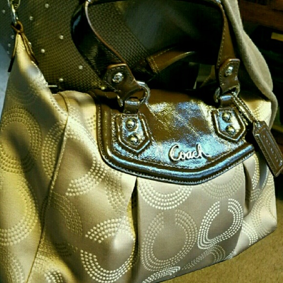 COACH ASHLEY DOT OP ART SATCHEL