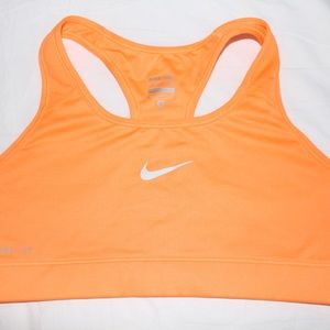 Nike Pro Orange Sports Bra (Non-Padded)
