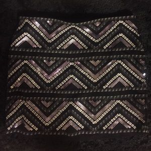 Express sequin skirt