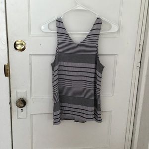 Split open back tank