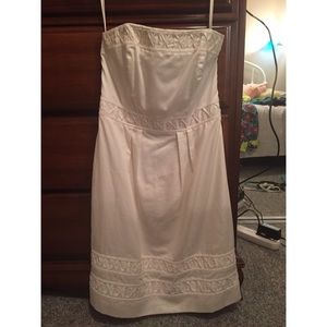 White strapless dress by White House Black Market